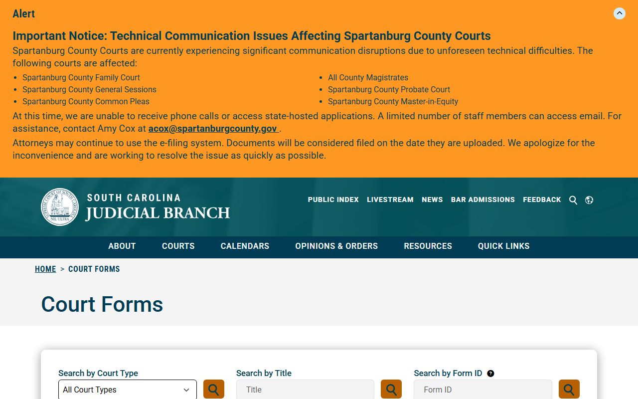 Colleton County court records South Carolina court forms search