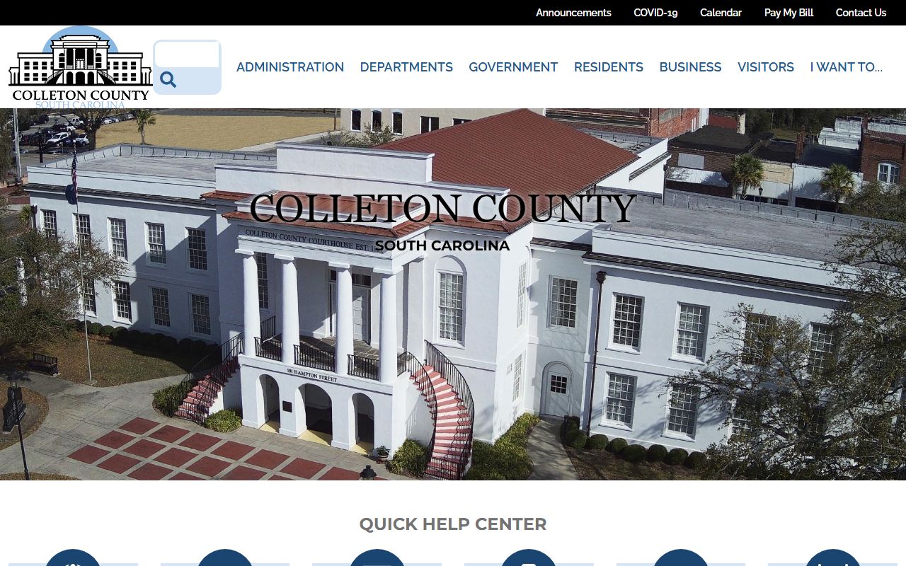 Colleton County court records county homepage